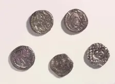 Early Saxon coins, 5th-6th century. Creator: Unknown
