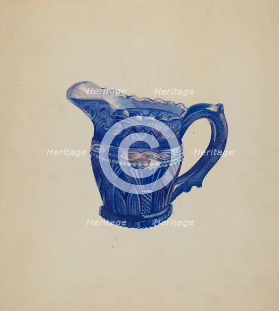 Early Sandwich Creamer, c. 1936. Creator: Ella Josephine Sterling.