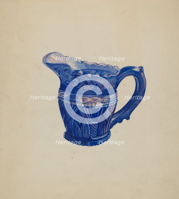 Early Sandwich Creamer, c. 1936. Creator: Ella Josephine Sterling.