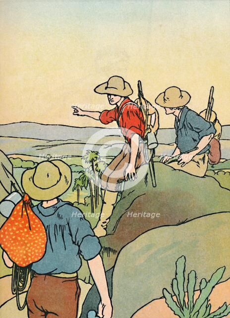 'Early Settlers in Australia', 1912. Artist: Charles Robinson.