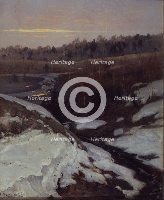 Early Spring, 1905. Artist: Kryzhitsky, Konstantin Yakovlevich (1858-1911)