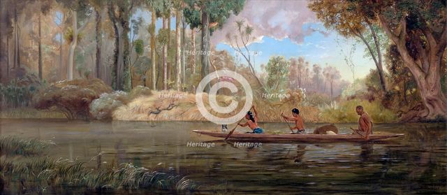 Early Spring; or  A Narrow of the Waikato River, 1881. Creator: Charles Henry Kennett Watkins.