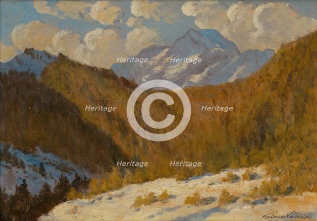Early Spring in the Tatras, 1911. Creator: Ferdinand Katona.
