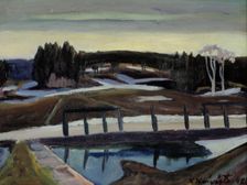 Early Spring in the Old Town, 1942. Creator: Kullervo Koivisto