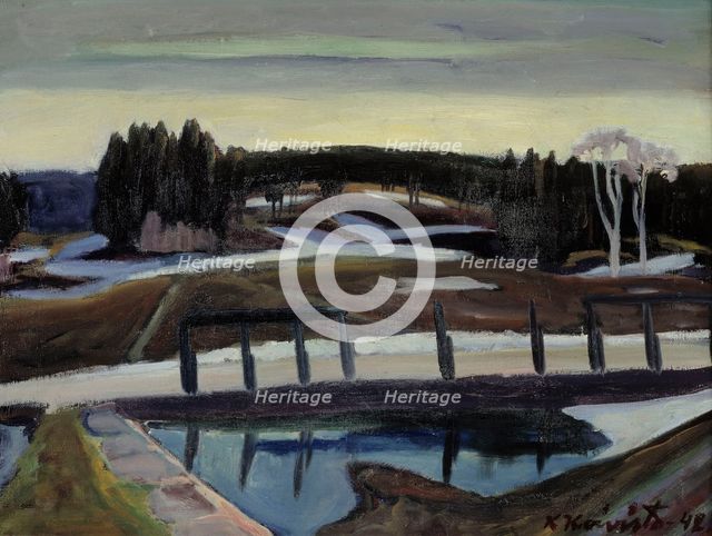 Early Spring in the Old Town, 1942. Creator: Kullervo Koivisto.