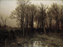 Early spring in the Penzinger Au, 1887. Creator: Robert Russ