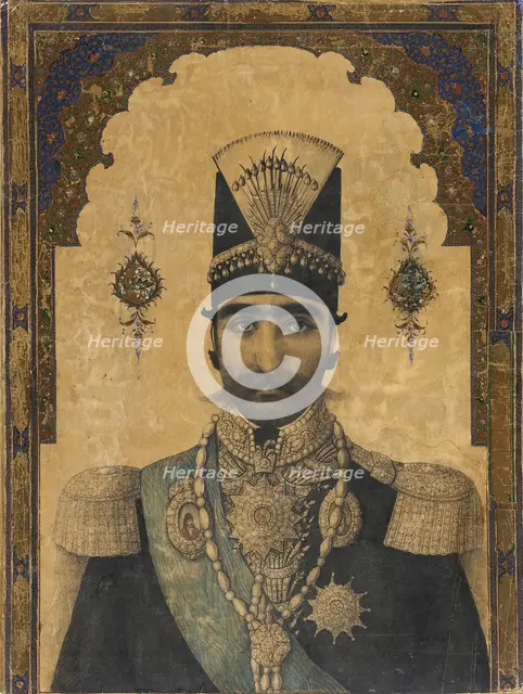 Early Portrait of Nasr al-Din Shah (reigned 1848-1896), c1850. Creator: Anon.