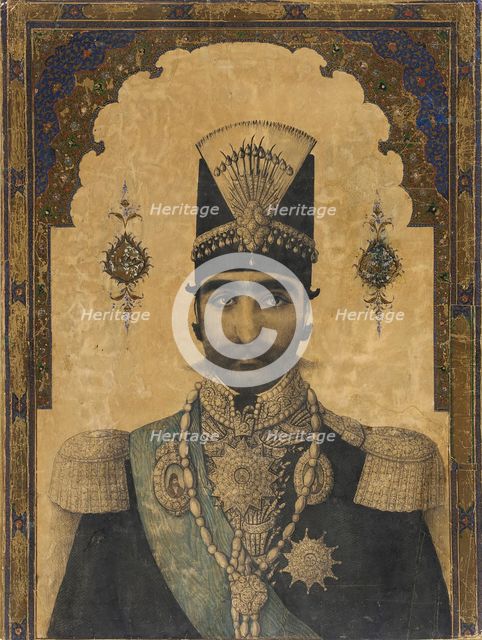 Early Portrait of Nasr al-Din Shah (reigned 1848-1896), c1850. Creator: Anon.
