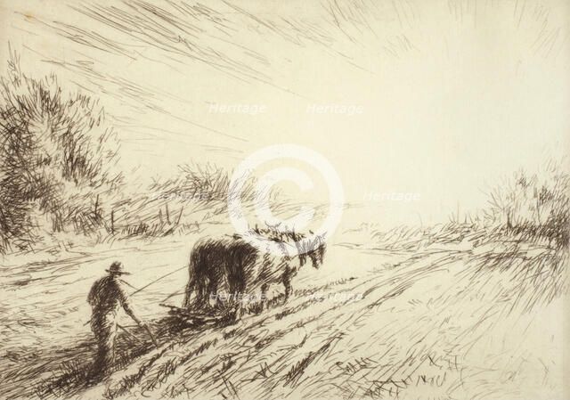 Early Plowing (Spring), 1930. Creator: Kerr Eby.