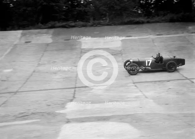 Early production body Riley 9 Brooklands with doors racing at a JCC Members Day, Brooklands. Artist: Bill Brunell.