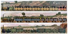 Early railway Coaches the Liverpool and Manchester Railway, England, 1831, (c1900-1920)