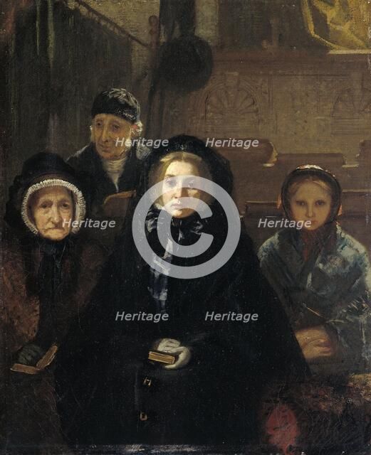 Early to Church, 1861. Creator: August Allebe.