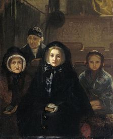 Early to Church, 1861. Creator: August Allebe