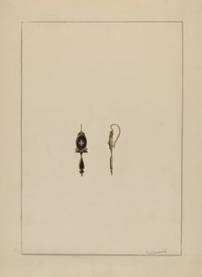 Earrings, 1935/1942. Creator: Albert Camilli