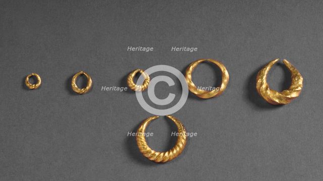 Earrings, Bronze Age, Carcassonne, c2600 -c750BC. Artist: Unknown.