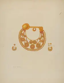 Earrings, c. 1937. Creator: Tulita Westfall