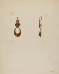 Earrings, c. 1939. Creator: Frank Fumagalli