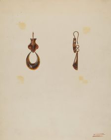 Earrings, c. 1939. Creator: Frank Fumagalli