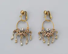 Earrings, Sicilia, c. 1675-c. 1725. Creator: Unknown