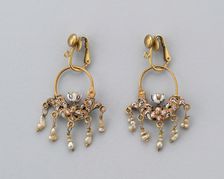 Earrings, Sicilia, c. 1675-c. 1725. Creator: Unknown