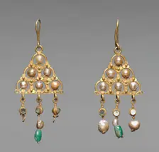 Earrings (pair), 600s. Creator: Unknown