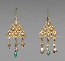 Earrings (pair), 600s. Creator: Unknown
