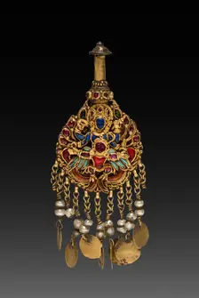 Earring with Vishnu Riding Garuda, 1600s or 1700s. Creator: Unknown