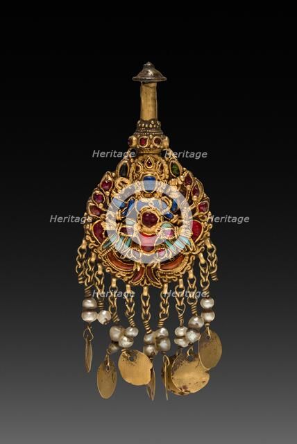 Earring with Vishnu Riding Garuda, 1600s or 1700s. Creator: Unknown.