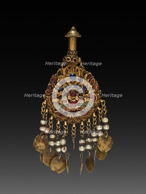 Earring with Vishnu Riding Garuda, 1600s or 1700s. Creator: Unknown.