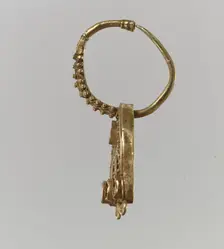 Earring, Byzantine or Langobardic, 6th-7th century. Creator: Unknown