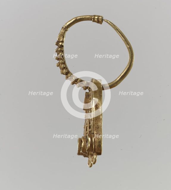 Earring, Byzantine or Langobardic, 6th-7th century. Creator: Unknown.