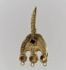 Earring, Byzantine or Langobardic, 6th-7th century. Creator: Unknown