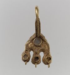 Earring, Byzantine or Langobardic, 6th-7th century. Creator: Unknown
