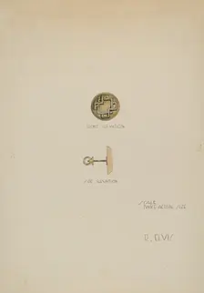 Earring, c. 1936. Creator: Roberta Elvis
