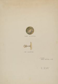 Earring, c. 1936. Creator: Roberta Elvis
