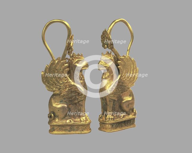 Earring in the Form of Griffin, 5th cen. BC. Artist: Scythian Art  