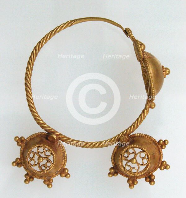 Earring, Langobardic, end of 6th century-middle of 7th century. Creator: Unknown.