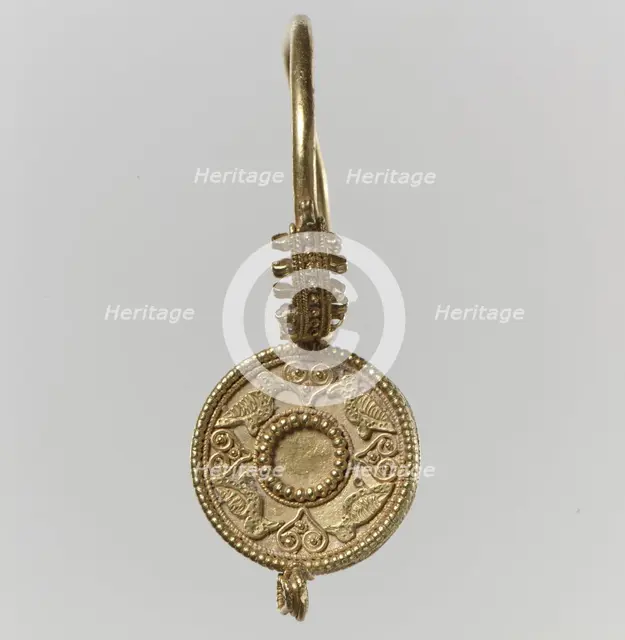 Earring, Langobardic or Byzantine (?), 6th-7th century. Creator: Unknown.
