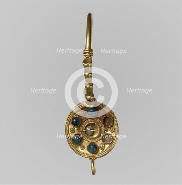 Earring, Langobardic or Byzantine (?), 6th-7th century. Creator: Unknown.