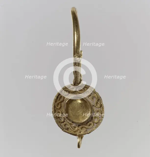 Earring, Langobardic or Byzantine (?), 6th-7th century. Creator: Unknown.