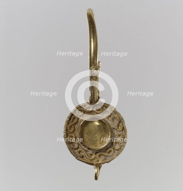 Earring, Langobardic or Byzantine (?), 6th-7th century. Creator: Unknown.