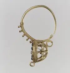 Earring, Langobardic or Byzantine (?), 6th-7th century. Creator: Unknown