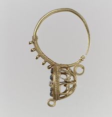 Earring, Langobardic or Byzantine (?), 6th-7th century. Creator: Unknown