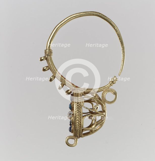 Earring, Langobardic or Byzantine (?), 6th-7th century. Creator: Unknown.