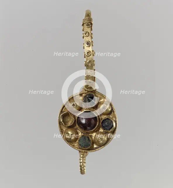 Earring, Langobardic or Byzantine (?), 6th-7th century. Creator: Unknown.