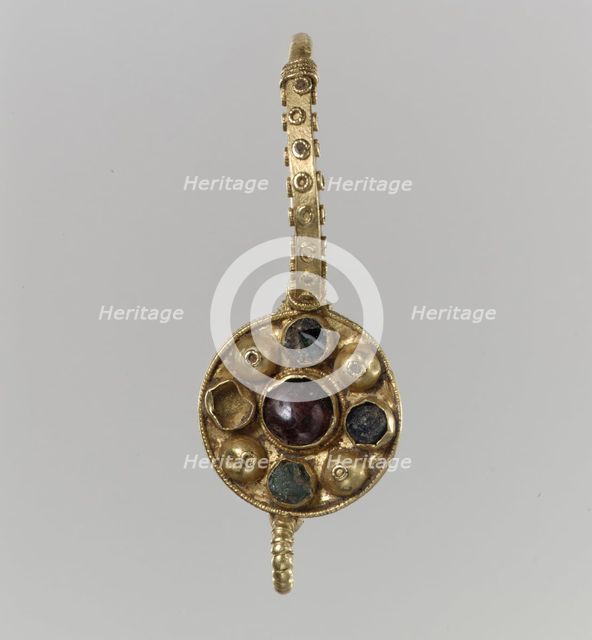 Earring, Langobardic or Byzantine (?), 6th-7th century. Creator: Unknown.