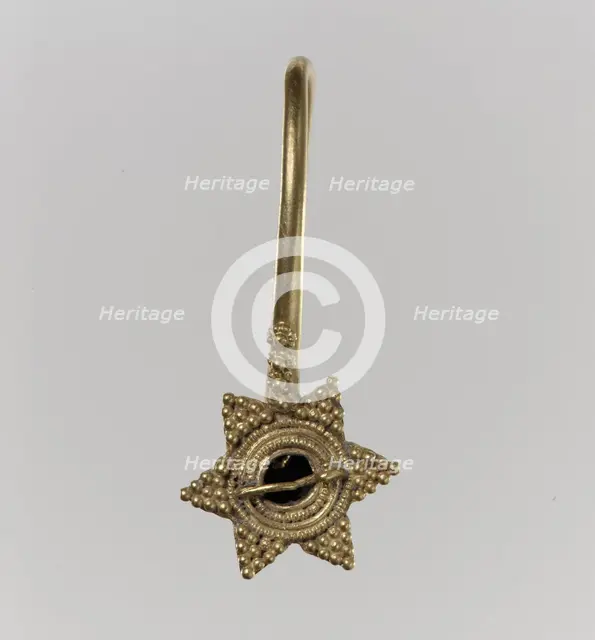 Earring, Langobardic or Byzantine, 6th-7th century. Creator: Unknown.