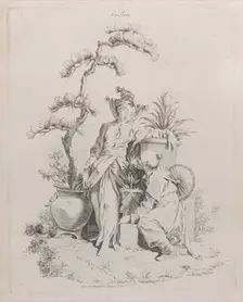 Earth, from The Four Elements, 1738-49. Creator: Pierre Alexandre Aveline