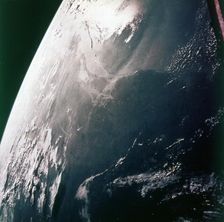 Earth from space - the Gulf coast, Houston and Galveston Bay, USA, c1980s. Creator: NASA