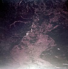 Earth from space - the Mississippi River in Louisiana, USA, c1980s. Creator: NASA